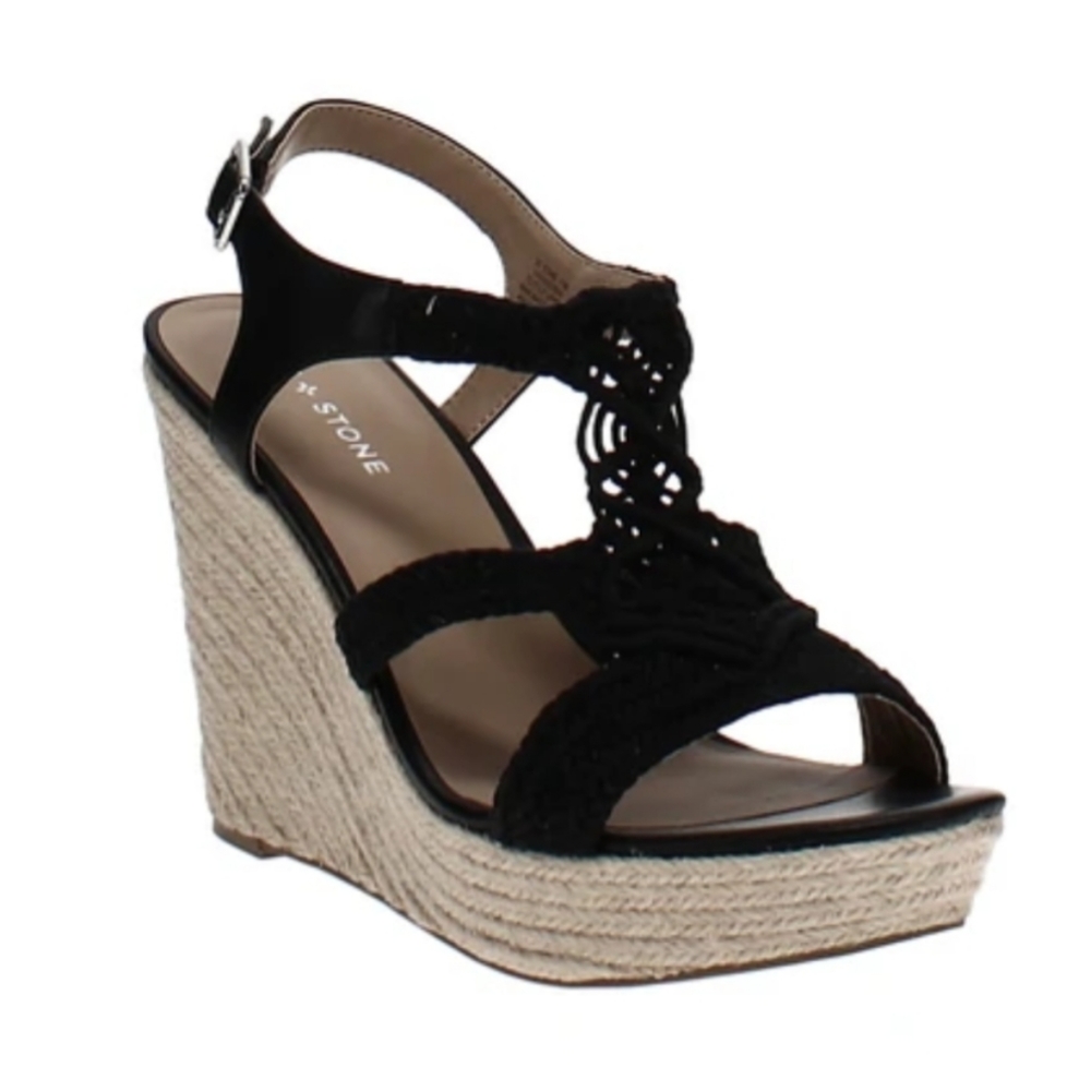 Woven wedge sandals
